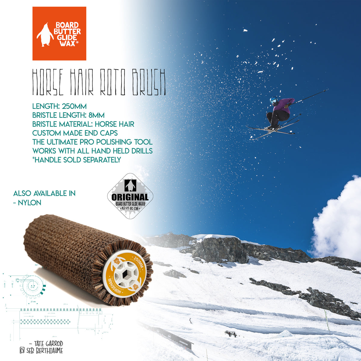 Board Butter Glide Wax Horse Hair Roto Brush BOARD BUTTER GLIDE WAX