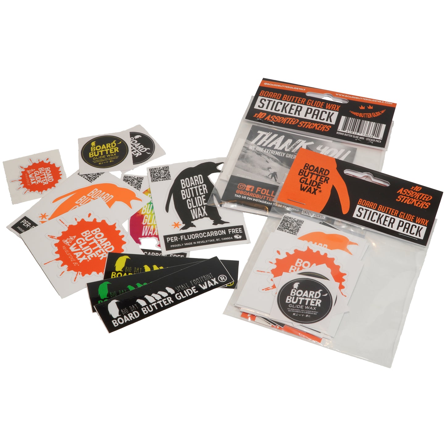 Board Butter Glide Wax - 10 assorted stickers