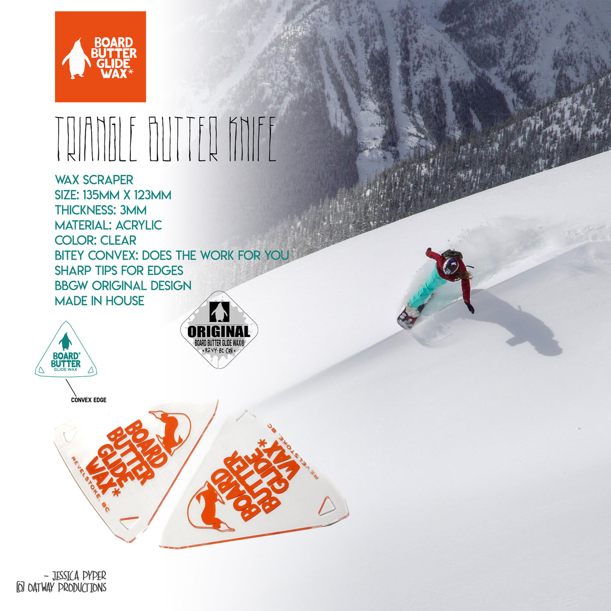 Board Butter Glide Wax Triangle Butter Knife Wax Scraper BOARD